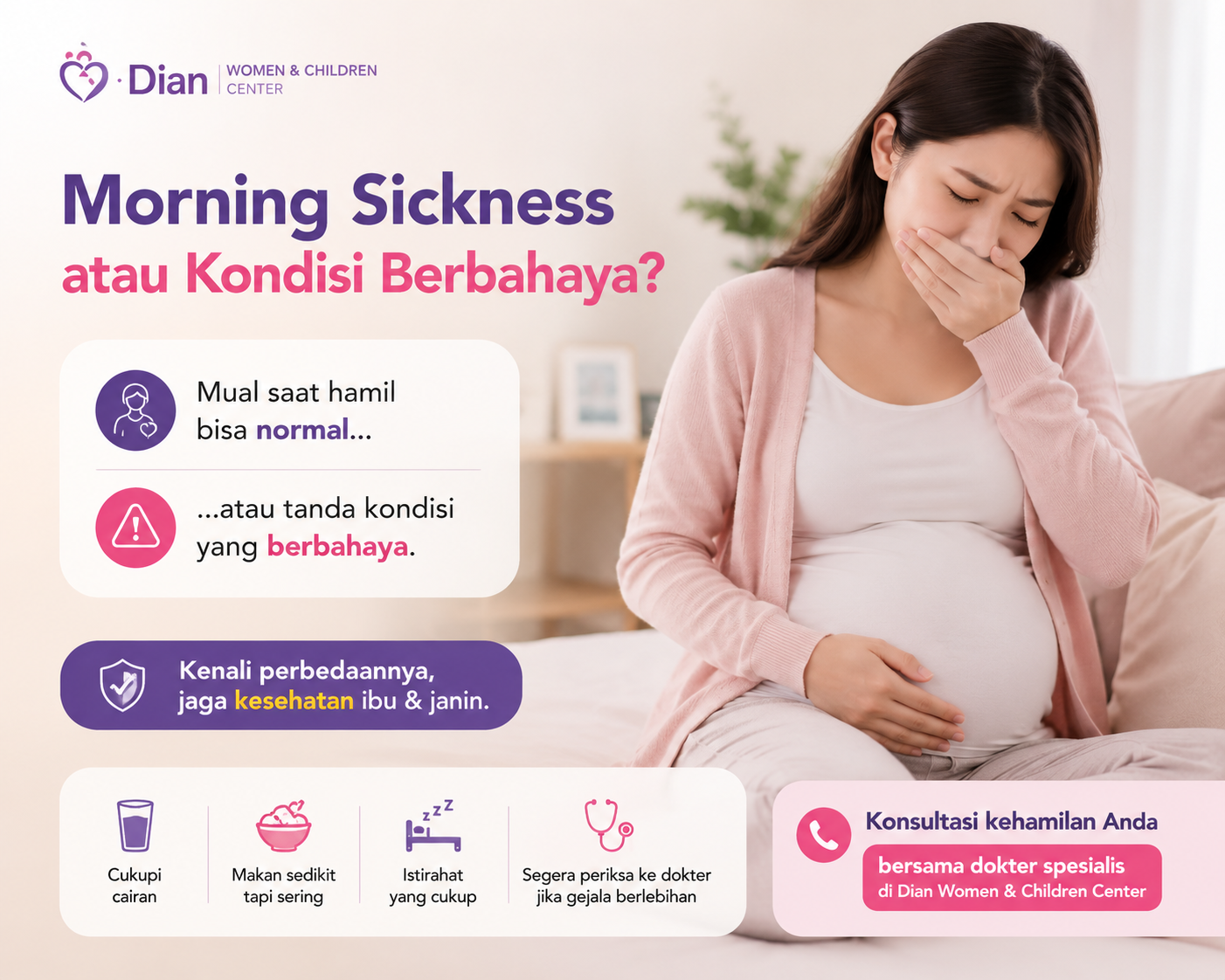 Morning Sickness atau Kondisi Berbahaya? Kenali Perbedaannya agar Ibu Hamil Tidak Salah Menganggapnya Sepele